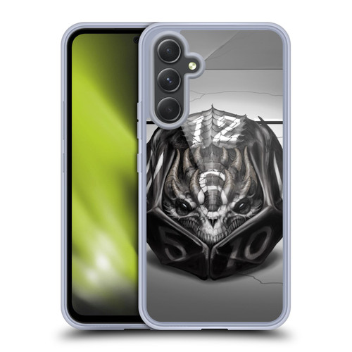Stanley Morrison Black And White Dragon Gaming Dice Soft Gel Case for Samsung Galaxy A54 5G