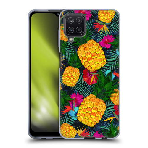 Suzan Lind Colours & Patterns Tropical Pineapple Soft Gel Case for Samsung Galaxy A12 (2020)