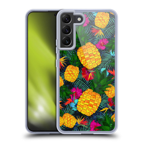Suzan Lind Colours & Patterns Tropical Pineapple Soft Gel Case for Samsung Galaxy S22+ 5G & MagSafe