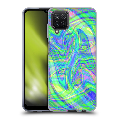 Suzan Lind Marble Green Purple Soft Gel Case for Samsung Galaxy A12 (2020)
