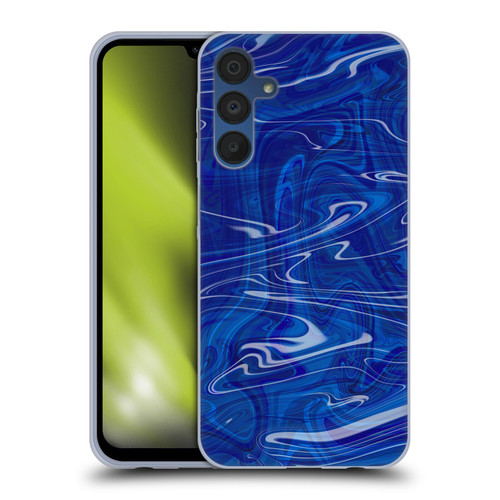 Suzan Lind Marble Dark Blue Soft Gel Case for Samsung Galaxy A15 & MagSafe