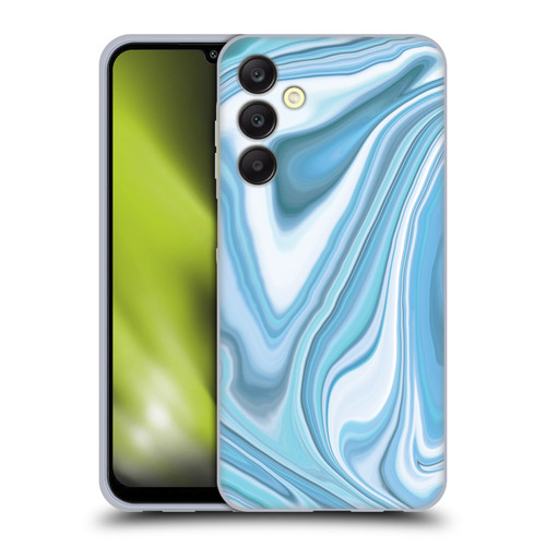 Suzan Lind Marble Light Blue Pastel Soft Gel Case for Samsung Galaxy A25 5G
