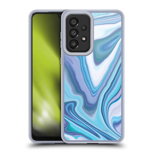 Suzan Lind Marble Dark Blue Pastel Soft Gel Case for Samsung Galaxy A33 5G (2022)