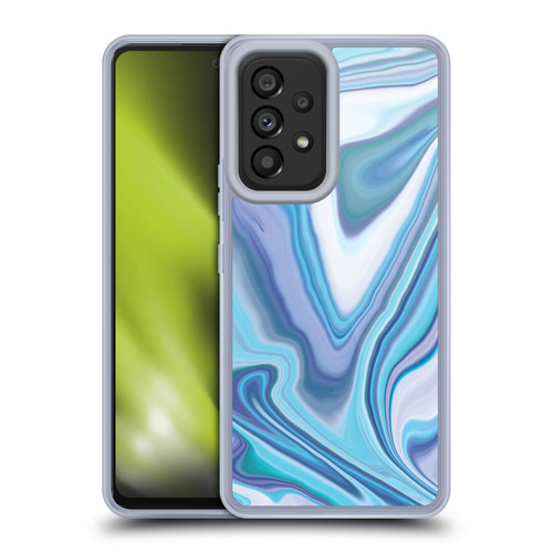 Suzan Lind Marble Dark Blue Pastel Soft Gel Case for Samsung Galaxy A53 5G (2022)