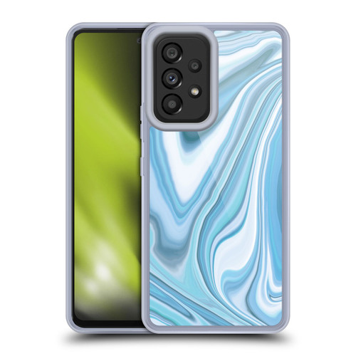 Suzan Lind Marble Light Blue Pastel Soft Gel Case for Samsung Galaxy A53 5G (2022)
