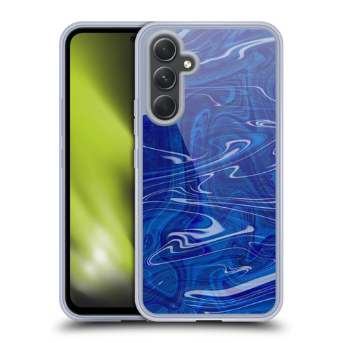 Suzan Lind Marble Dark Blue Soft Gel Case for Samsung Galaxy A54 5G