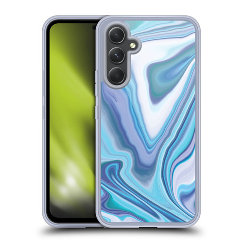 Suzan Lind Marble Dark Blue Pastel Soft Gel Case for Samsung Galaxy A54 5G