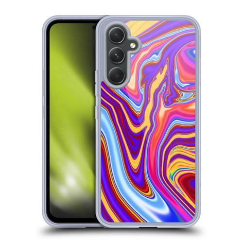 Suzan Lind Marble Purple Yellow Red Soft Gel Case for Samsung Galaxy A54 5G