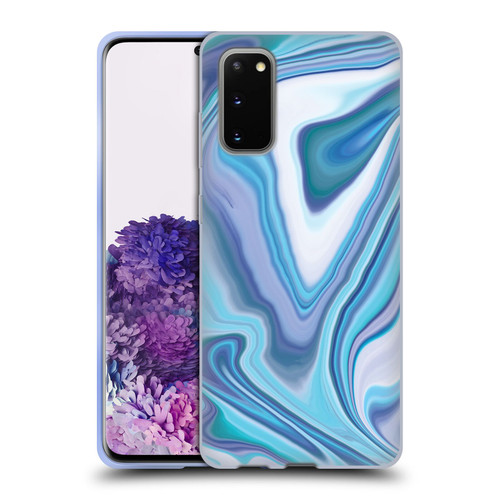Suzan Lind Marble Dark Blue Pastel Soft Gel Case for Samsung Galaxy S20 / S20 5G
