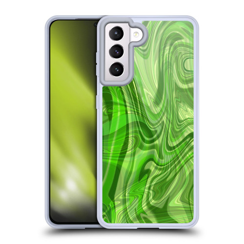 Suzan Lind Marble Green Soft Gel Case for Samsung Galaxy S21 5G & MagSafe