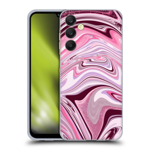 Suzan Lind Marble Swirls Pink Mauve Soft Gel Case for Samsung Galaxy A25 5G
