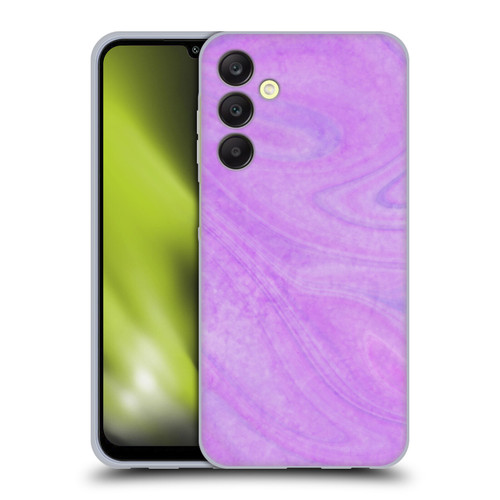 Suzan Lind Marble Swirls Purple Pink Soft Gel Case for Samsung Galaxy A25 5G