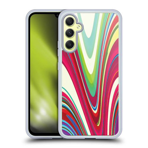 Suzan Lind Marble Swirls Bright Color Soft Gel Case for Samsung Galaxy A34 5G