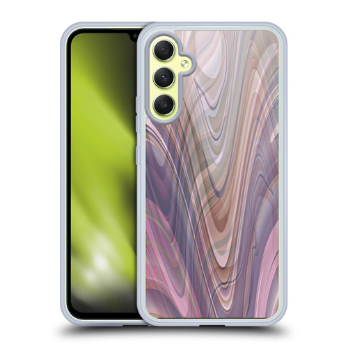 Suzan Lind Marble Swirls Neutral Tones Soft Gel Case for Samsung Galaxy A34 5G