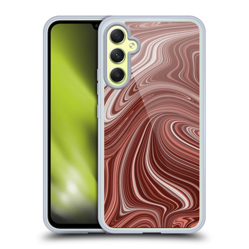 Suzan Lind Marble Swirls Red Soft Gel Case for Samsung Galaxy A34 5G