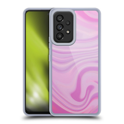 Suzan Lind Marble Swirls Pink Soft Gel Case for Samsung Galaxy A53 5G (2022)