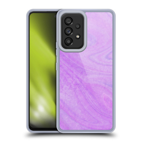 Suzan Lind Marble Swirls Purple Pink Soft Gel Case for Samsung Galaxy A53 5G (2022)