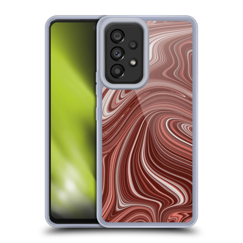 Suzan Lind Marble Swirls Red Soft Gel Case for Samsung Galaxy A53 5G (2022)