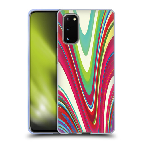 Suzan Lind Marble Swirls Bright Color Soft Gel Case for Samsung Galaxy S20 / S20 5G
