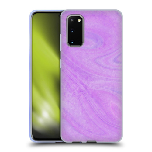 Suzan Lind Marble Swirls Purple Pink Soft Gel Case for Samsung Galaxy S20 / S20 5G