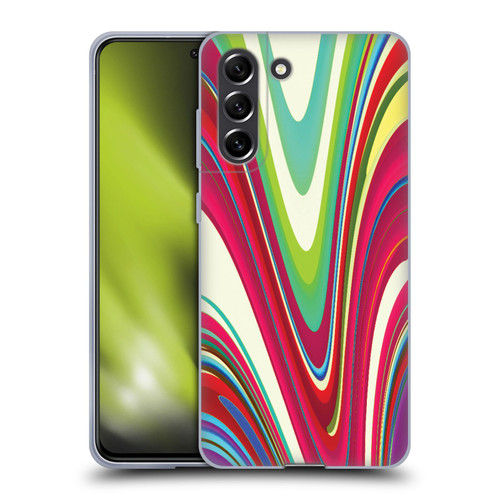 Suzan Lind Marble Swirls Bright Color Soft Gel Case for Samsung Galaxy S21 FE 5G & MagSafe