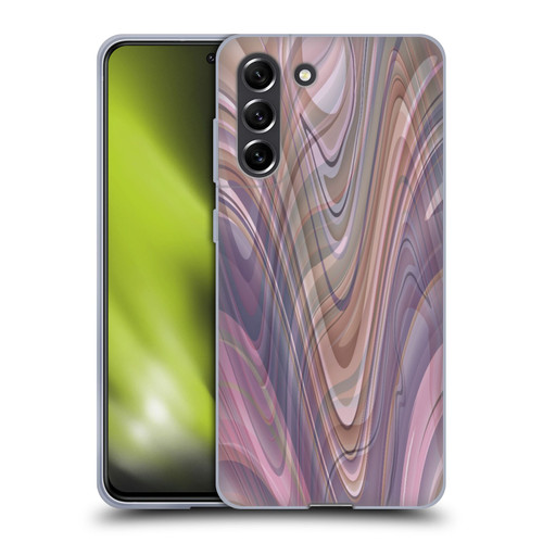Suzan Lind Marble Swirls Neutral Tones Soft Gel Case for Samsung Galaxy S21 FE 5G & MagSafe
