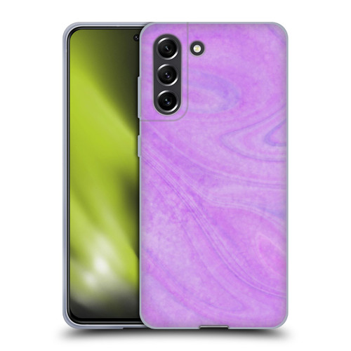 Suzan Lind Marble Swirls Purple Pink Soft Gel Case for Samsung Galaxy S21 FE 5G & MagSafe