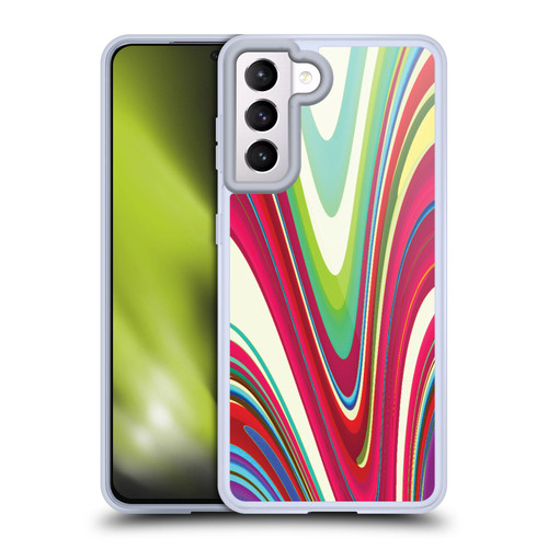 Suzan Lind Marble Swirls Bright Color Soft Gel Case for Samsung Galaxy S21 5G & MagSafe