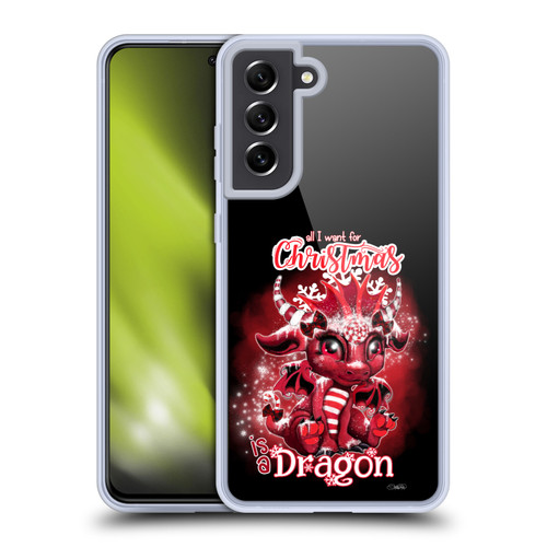 Sheena Pike Holiday I Want A Dragon For Christmas Soft Gel Case for Samsung Galaxy S21 FE 5G & MagSafe