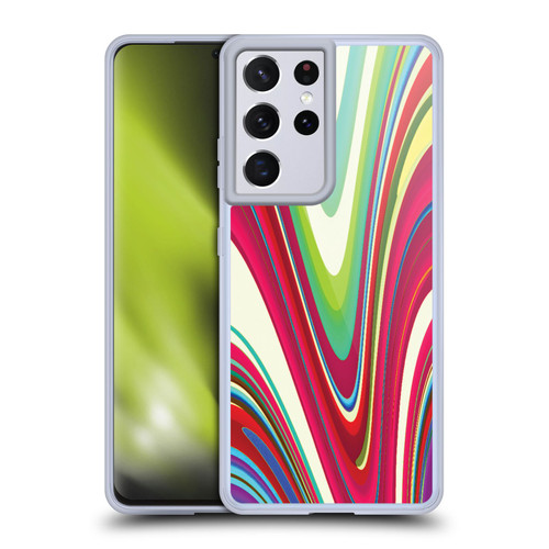 Suzan Lind Marble Swirls Bright Color Soft Gel Case for Samsung Galaxy S21 Ultra 5G & MagSafe
