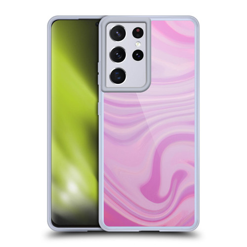 Suzan Lind Marble Swirls Pink Soft Gel Case for Samsung Galaxy S21 Ultra 5G & MagSafe