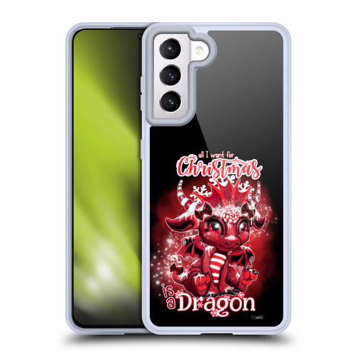 Sheena Pike Holiday I Want A Dragon For Christmas Soft Gel Case for Samsung Galaxy S21 5G & MagSafe