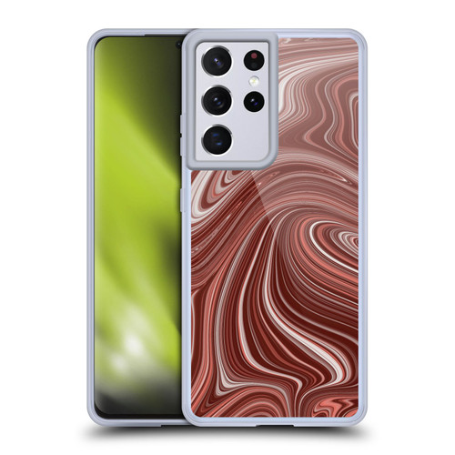 Suzan Lind Marble Swirls Red Soft Gel Case for Samsung Galaxy S21 Ultra 5G & MagSafe