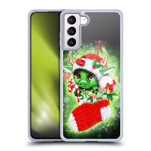 Sheena Pike Holiday Stocking Christmas Dragon Soft Gel Case for Samsung Galaxy S21+ 5G & MagSafe