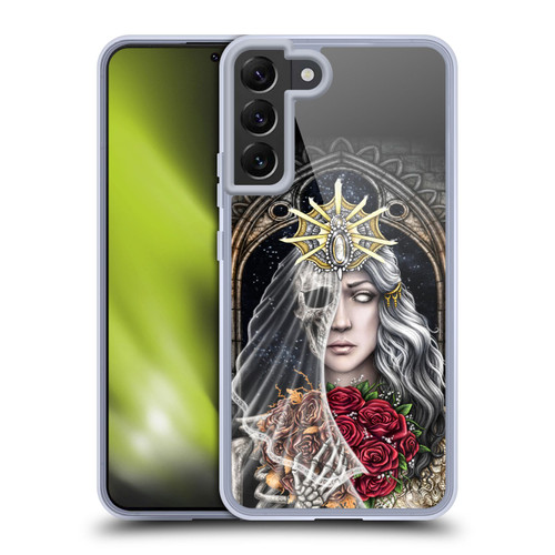 Sarah Richter Gothic Bride Half Skeleton With Roses Soft Gel Case for Samsung Galaxy S22+ 5G & MagSafe