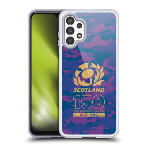 Scotland Rugby 150th Anniversary Camouflage Soft Gel Case for Samsung Galaxy A13 (2022)