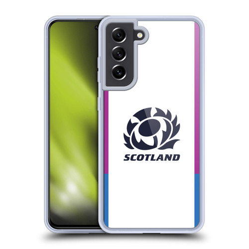 Scotland Rugby Crest Kit 2021/22 Away Soft Gel Case for Samsung Galaxy S21 FE 5G & MagSafe