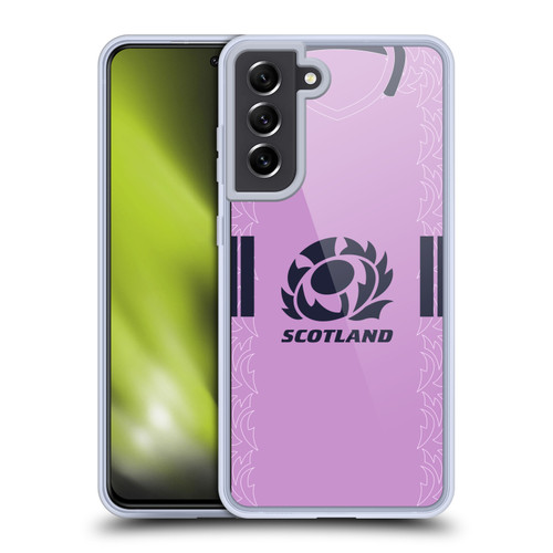 Scotland Rugby 2022/23 Crest Kit Away Soft Gel Case for Samsung Galaxy S21 FE 5G & MagSafe