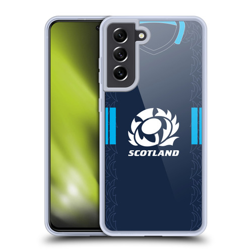 Scotland Rugby 2022/23 Crest Kit Home Soft Gel Case for Samsung Galaxy S21 FE 5G & MagSafe