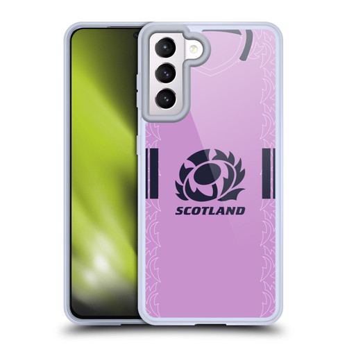 Scotland Rugby 2022/23 Crest Kit Away Soft Gel Case for Samsung Galaxy S21 5G & MagSafe