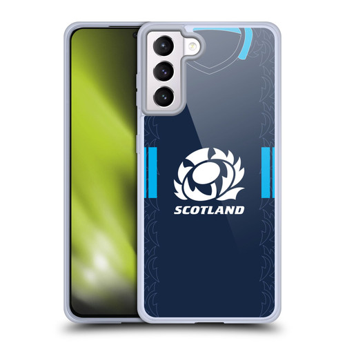 Scotland Rugby 2022/23 Crest Kit Home Soft Gel Case for Samsung Galaxy S21+ 5G & MagSafe