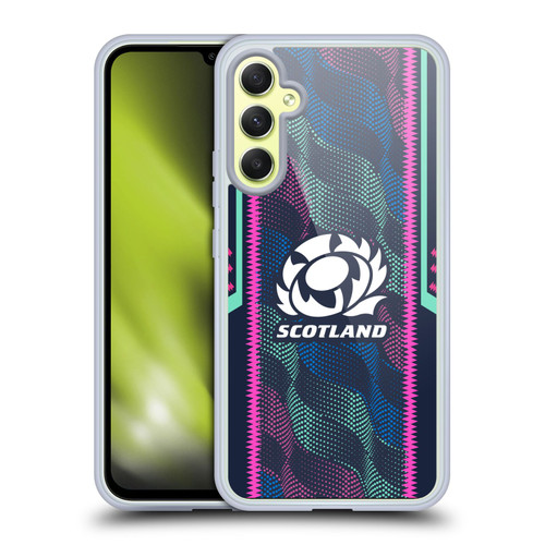 Scotland Rugby 2023/24 Crest Kit Wave Training Soft Gel Case for Samsung Galaxy A34 5G