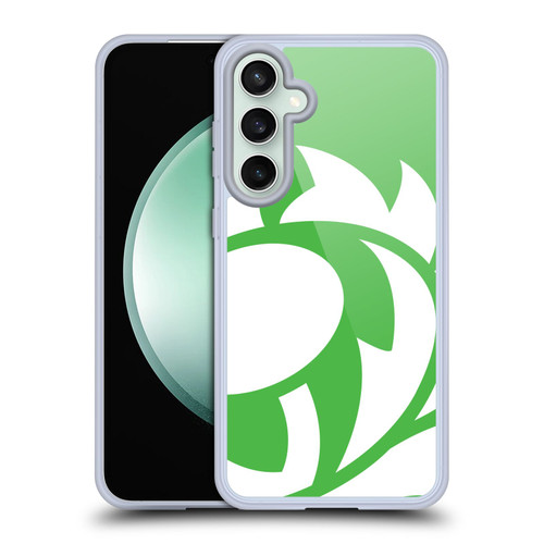 Scotland Rugby Oversized Thistle Grass Green Soft Gel Case for Samsung Galaxy S23 FE 5G & MagSafe