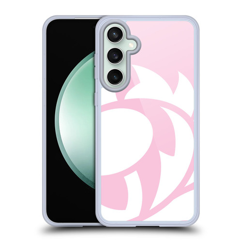 Scotland Rugby Oversized Thistle Salmon Pink Soft Gel Case for Samsung Galaxy S23 FE 5G & MagSafe