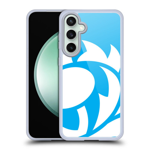 Scotland Rugby Oversized Thistle Sky Blue Soft Gel Case for Samsung Galaxy S23 FE 5G & MagSafe