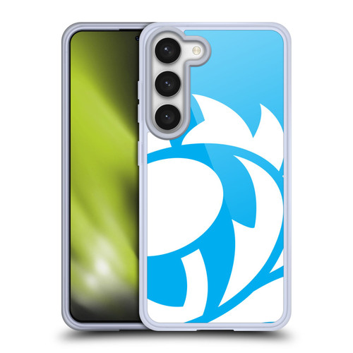 Scotland Rugby Oversized Thistle Sky Blue Soft Gel Case for Samsung Galaxy S23 5G & MagSafe