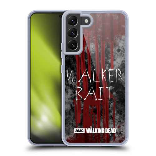 AMC The Walking Dead Typography Walker Bait Soft Gel Case for Samsung Galaxy S22+ 5G & MagSafe