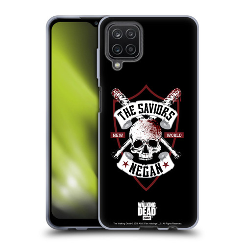 AMC The Walking Dead Negan Biker Art Bat Skull Soft Gel Case for Samsung Galaxy A12 (2020)
