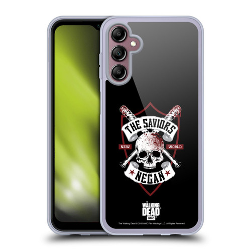 AMC The Walking Dead Negan Biker Art Bat Skull Soft Gel Case for Samsung Galaxy A14 5G