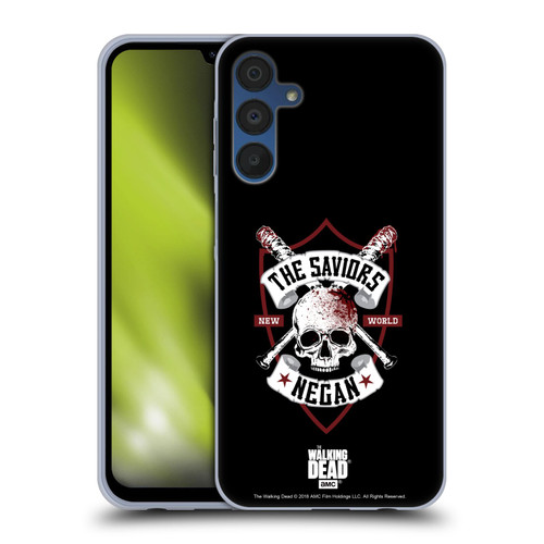AMC The Walking Dead Negan Biker Art Bat Skull Soft Gel Case for Samsung Galaxy A15 & MagSafe